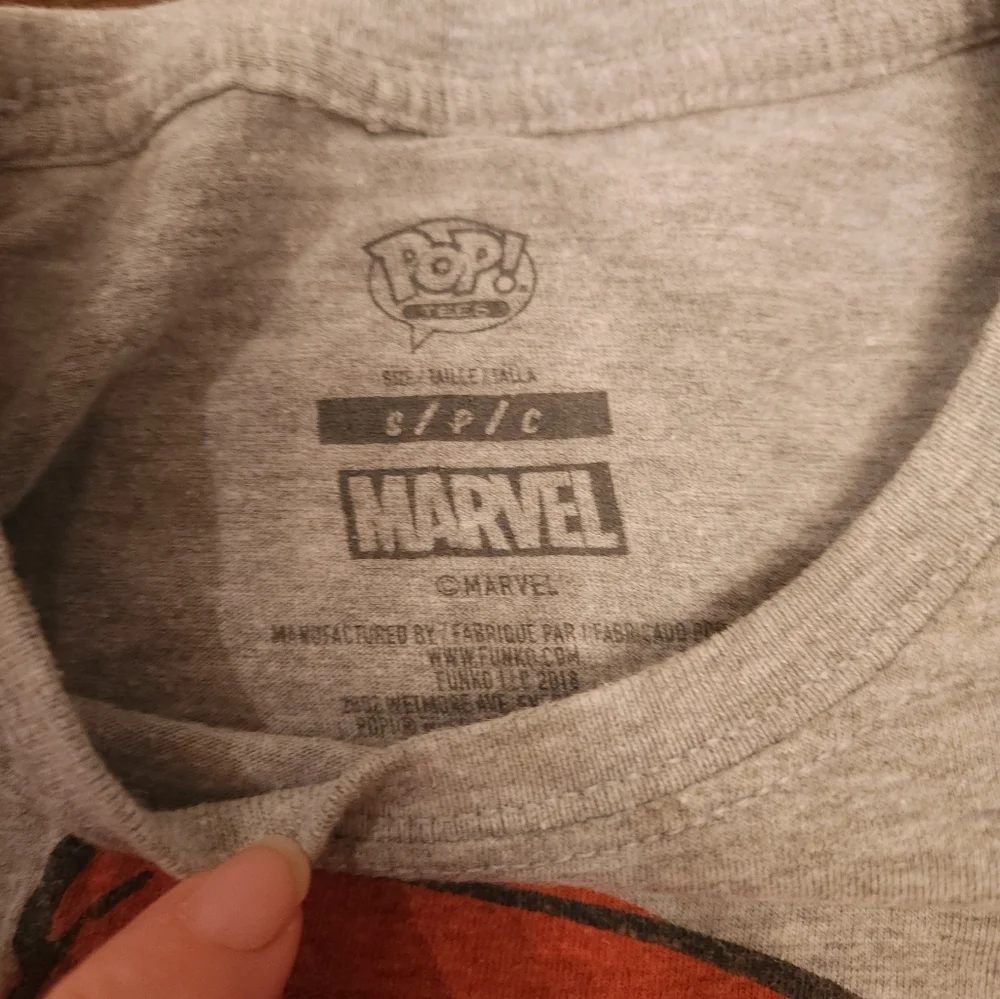 Marvel Gray Kids T-Shirt with Deadpool Unicorn Cartoon Graphic Girls Small - Picture 2 of 4